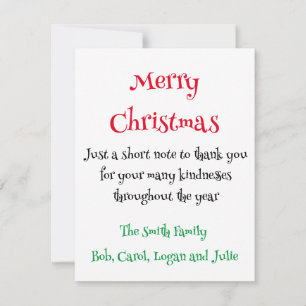 Carte de note de Noël Ho Ho Ho