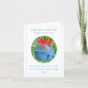 Carte de note de Noël JINGLE BELLS
