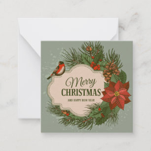 Carte de note de Noël mignonne
