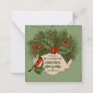 Carte de note de Noël mignonne