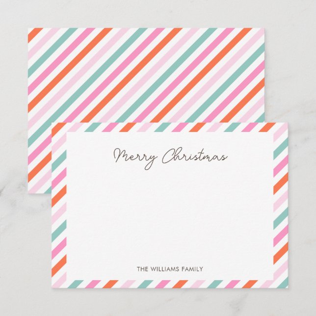 Carte de note de Noël simple et moderne (Devant / Derrière)
