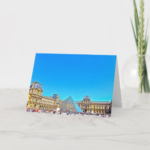 Carte de note de Paris comportant le Louvre