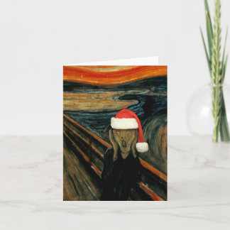Carte de note de Père Noël de cri perçant