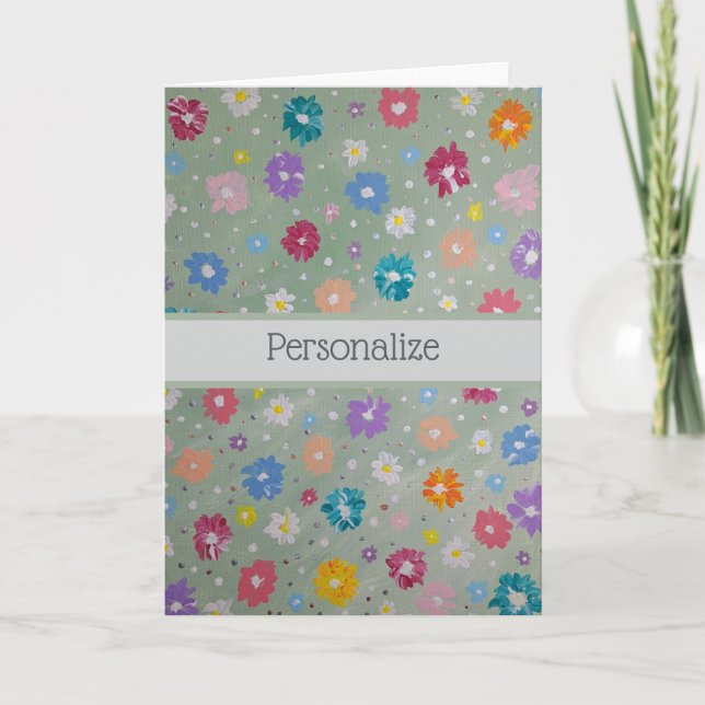 Carte de note de personnalisation Pastel Posie (Devant)