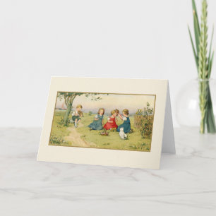 Carte de note de pique-nique vintage été