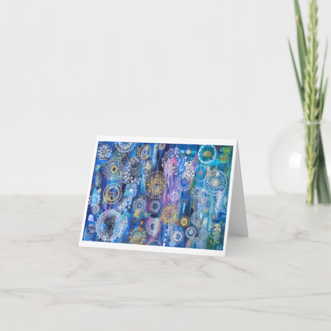Carte de note de pluie Mandala (Devant)