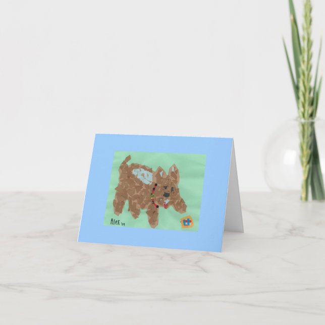 Carte de note de Poochie (carte de chien) (Devant)