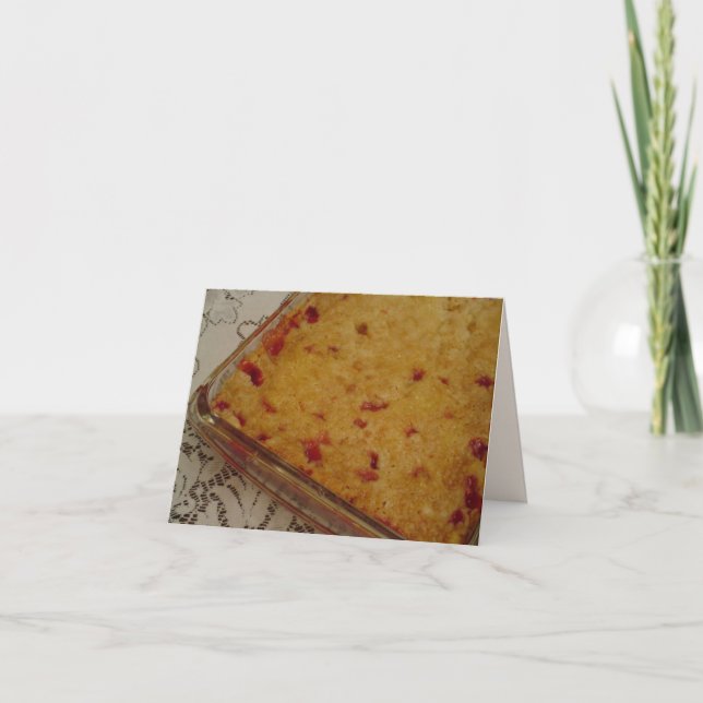 Carte de note de recette de gâteau de décharge (Devant)