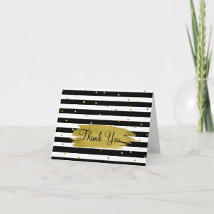 Carte de note de remerciement Chic Stripes and Dot