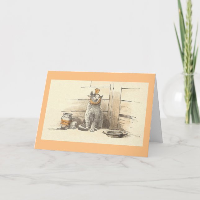 Carte de note de réussite pour chats vintages (Devant)
