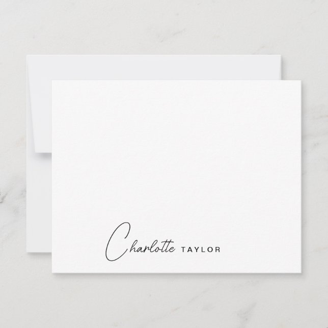 Carte de note de signature contemporaine (Devant)