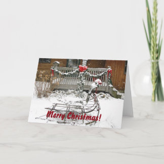 Carte de note de Sleigh de Noël
