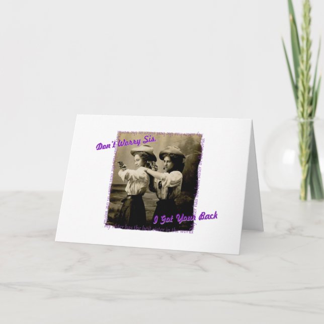 Carte de note de soeur (Devant)