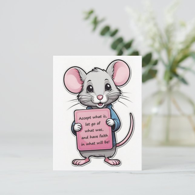 Carte de note de souris fidèle (Debout devant)