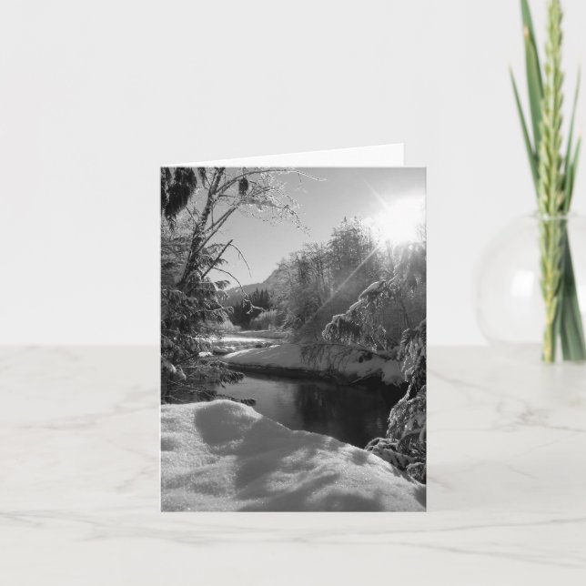 Carte de note de Sun d'hiver, intérieur vide (Devant)