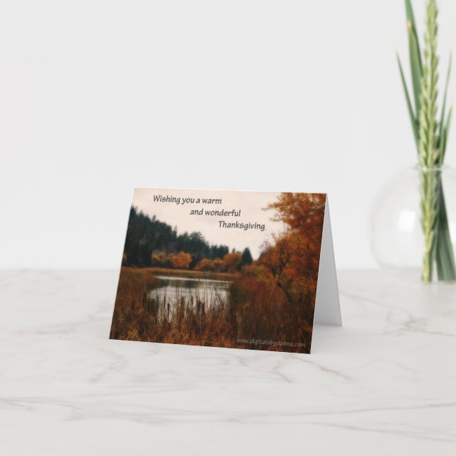 Carte de note de thanksgiving (blanc à (Devant)