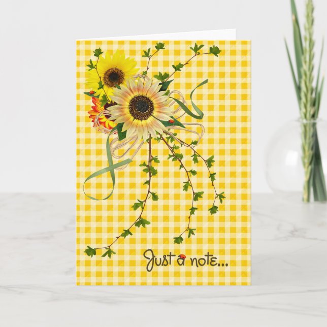 Carte de note de tournesol (Devant)