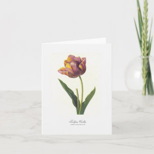 Carte de note de tulipe