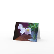 Carte de note de tulipe de lavande