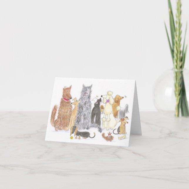 Carte de note délicieuse de chiens (Devant)