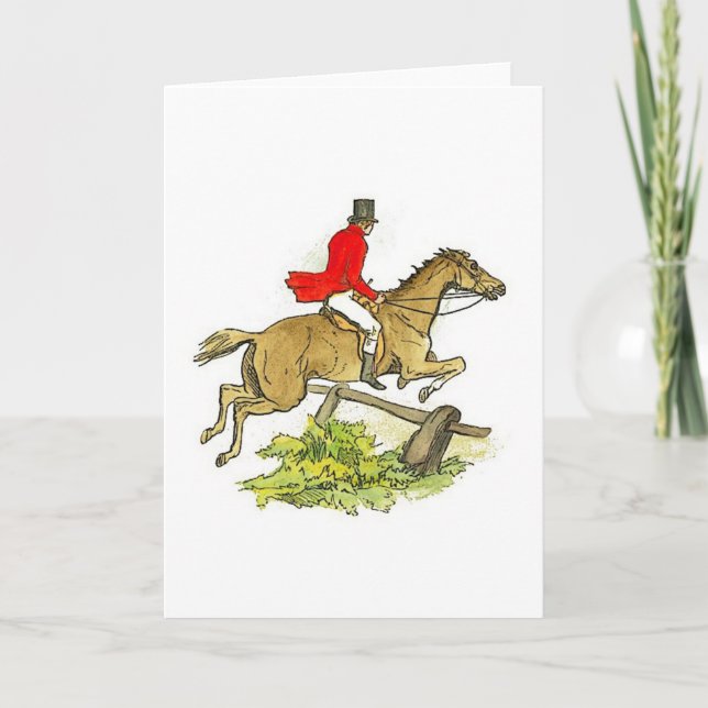 Carte de note d'équitation de chasseur de pullover (Devant)