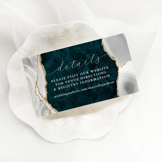 Carte de note Détails de l'Agate de marbre turquoi (Créateur téléchargé)