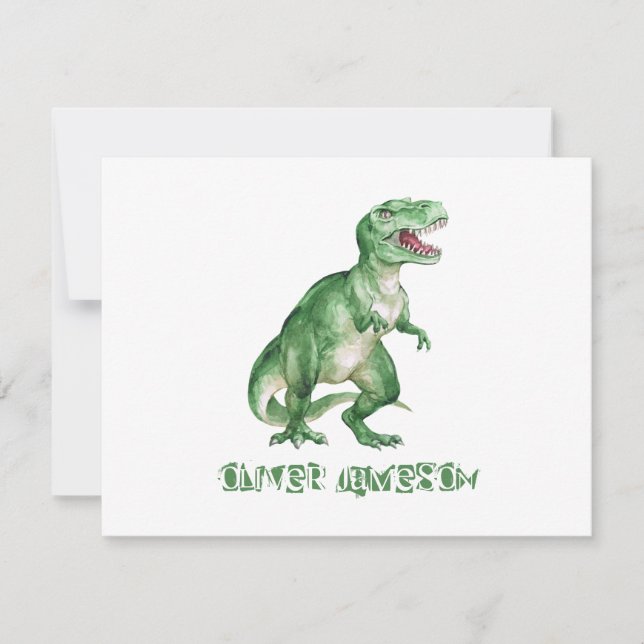 Carte de note Dinosaur du garçon (Devant)