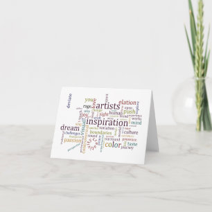Carte de note d'inspiration d'artistes