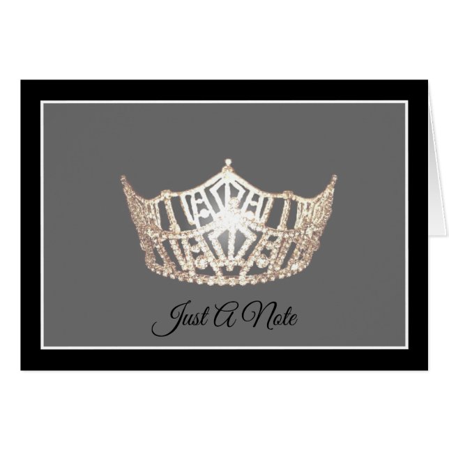 Carte de note d'or Miss America Gold Crown (Devant horizontal)