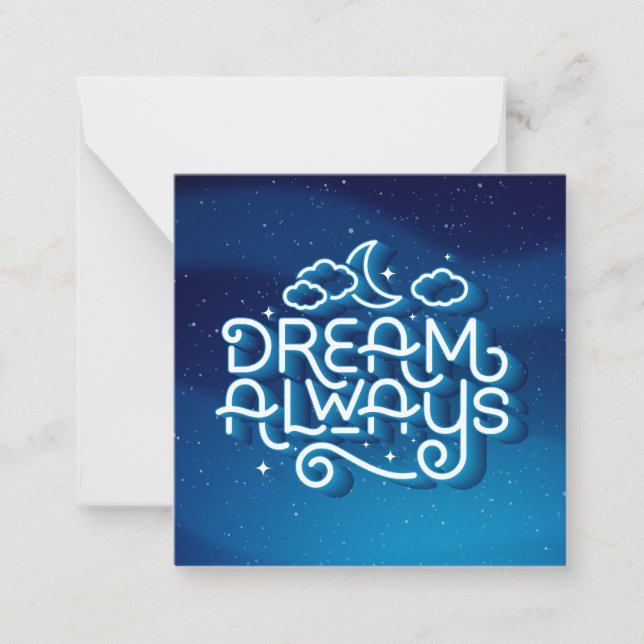 Carte de note Dream Always / Papier à lettres (Devant)