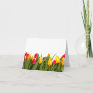 Carte de note du jardin de la tulipe de printemps