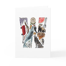 Carte de note du monogramme "W"