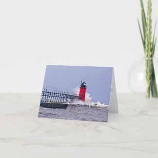 Carte de note du sud de photo de Mchigan de phare