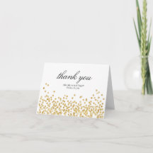 Carte de note élégante de Merci de mariage de
