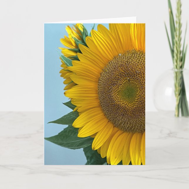 Carte de note en blanc de tournesol (Devant)