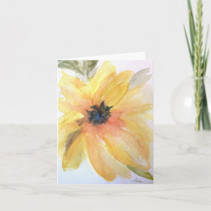 Carte de note en blanc de tournesol