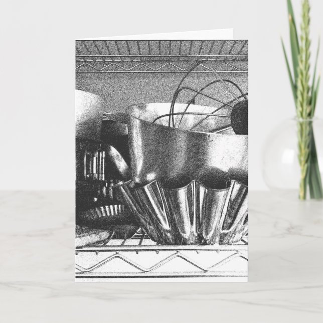 Carte de note en blanc en rack Baker (Devant)