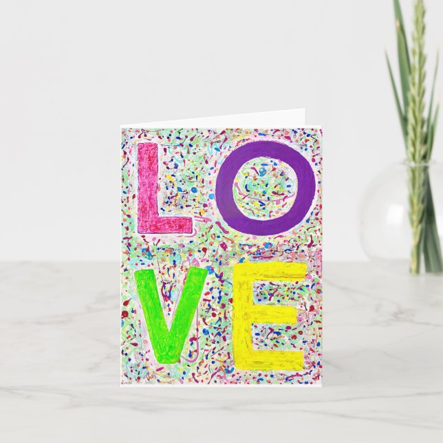 Carte de note en blanc LOVE (Devant)