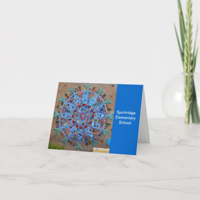 Carte de note en mosaïque Spiritridge (bande bleue (Devant)