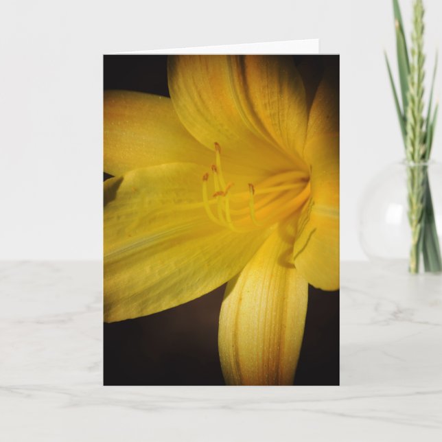 Carte de note en surbrillance Fleur Jaune (Devant)