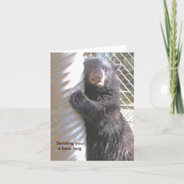 Carte de note 'Envoi d'un étreinte d'ours' (Devant)