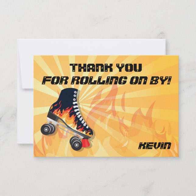 Carte de note flamboyante de Merci de partie de (Devant)