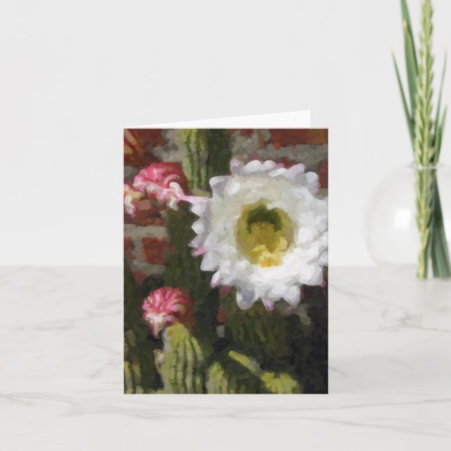 Carte de note Fleur Cactus (Devant)