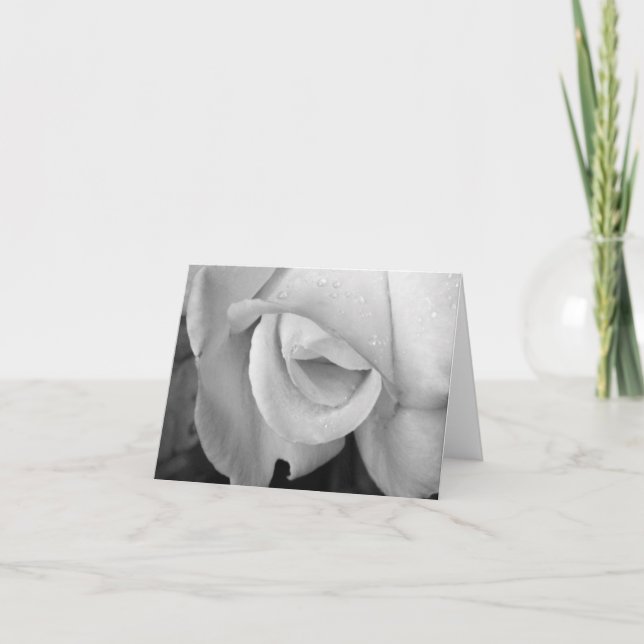 Carte de note - fleur de B/W (Devant)