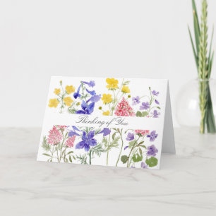 Carte de note fleur sauvage
