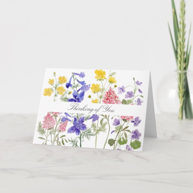 Carte de note fleur sauvage (Devant)