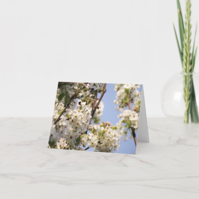 Carte de note Fleurs de poire (Devant)