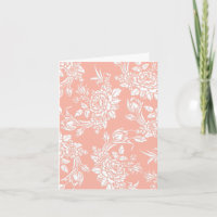 Carte de note florale élégante intégrée