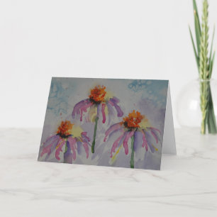 Carte de note folle de fleur de cône