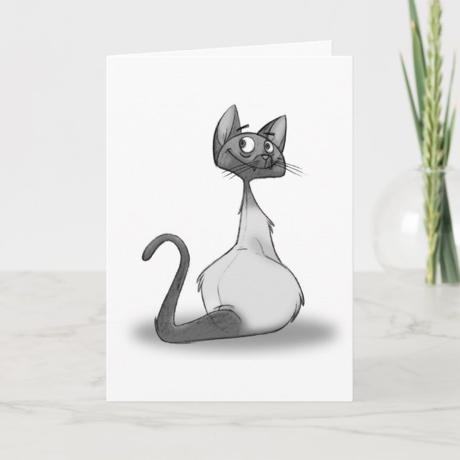 Carte de note fraîche de chat (Devant)